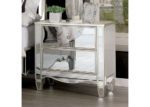 Mirrored Two Drawer Nightstand w/ USB