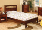 Transitional Style Youth Bed Frame - Cherry Finish
