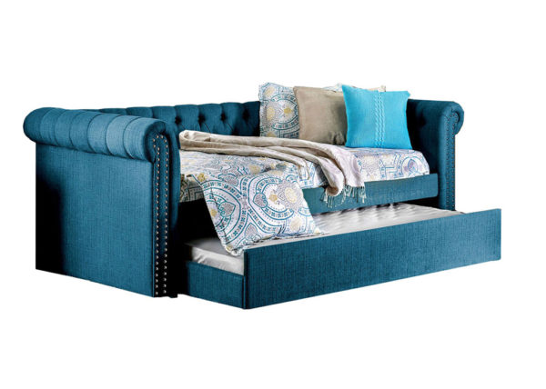 Upholstered Daybed w/Trundle - Teal