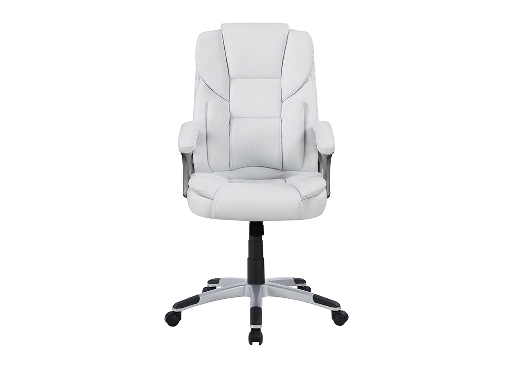 White And Silver Adjustable Office Chair