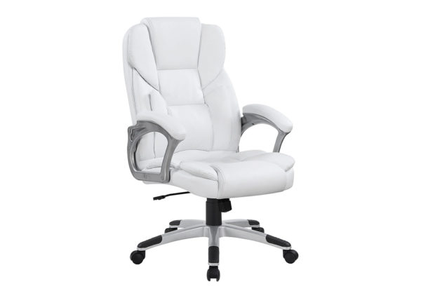 White And Silver Adjustable Office Chair