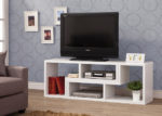 White Finish Convertible TV Stand & Bookcase