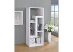 White Finish Convertible TV Stand & Bookcase