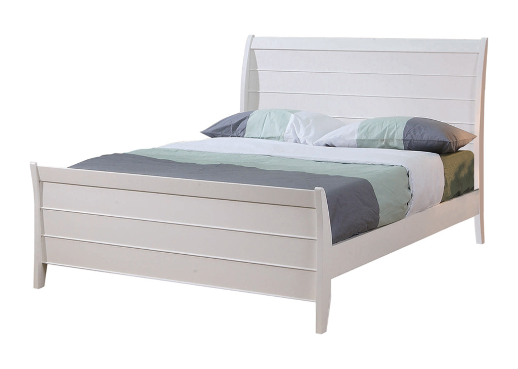 White Sleigh Youth Bed Frame