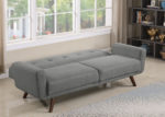 Gray Mid-Century Modern Sofa Futon
