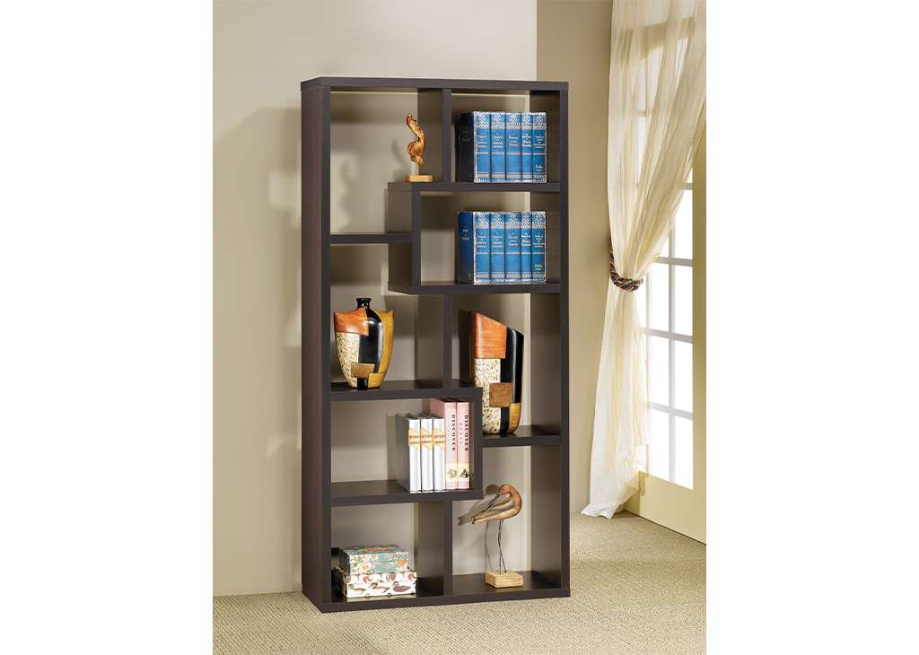 8-Shelf Geometric Bookcase