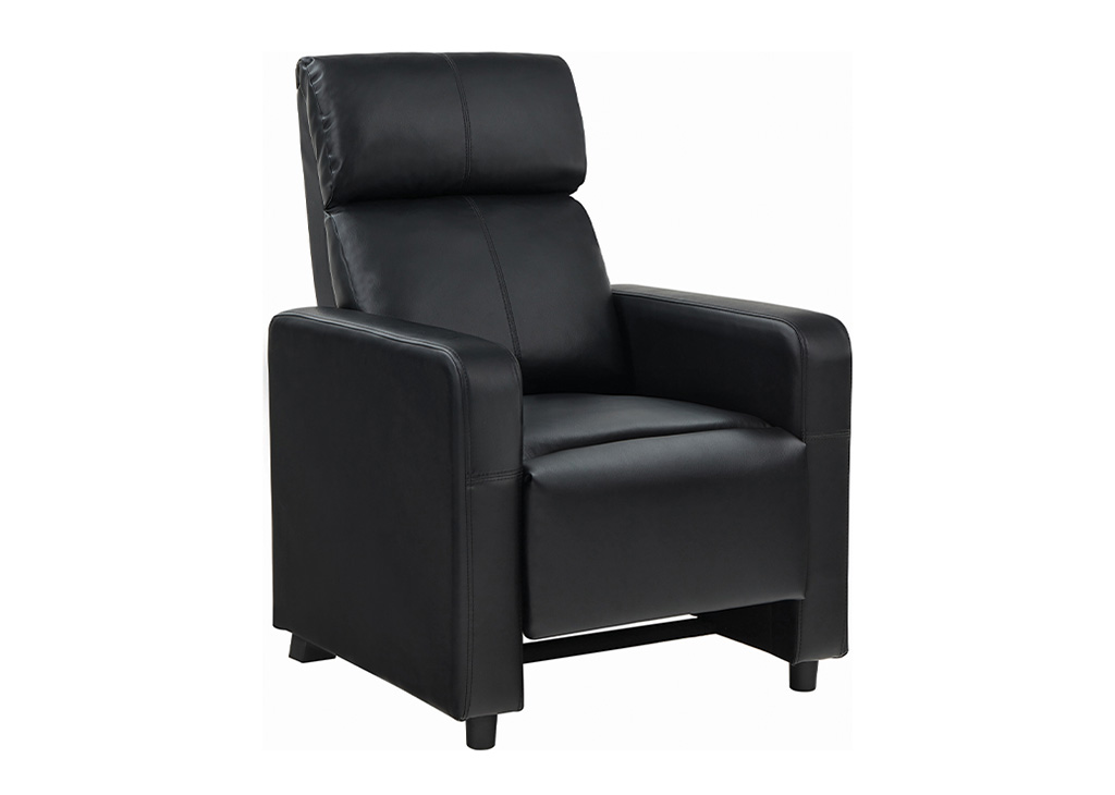 Black Contemporary Theater-Style Recliner