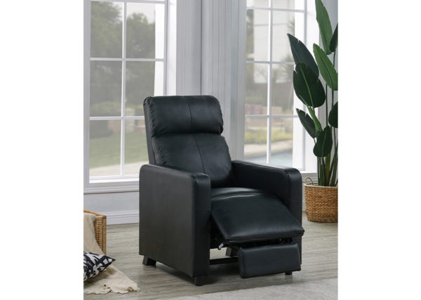 Black Contemporary Theater-Style Recliner