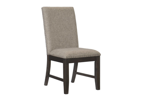 Brown Nailhead Accent Dining Chair Set