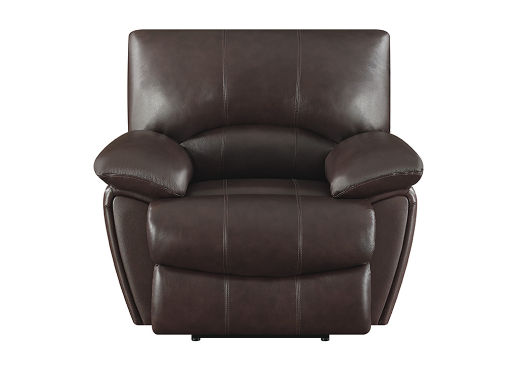 Chocolate Pillow Top Arm Recliner