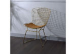 Contemporary Curved Gold Faux Leather Metal Dining Chair Set