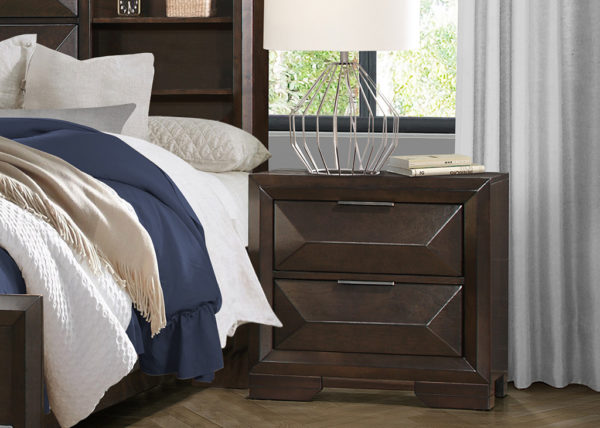 Contemporary Espresso Finish Nightstand