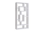 Contemporary Geometric White Finish Bookcase