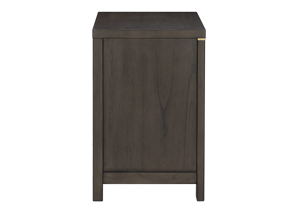 Contemporary Gold Finish Nightstand