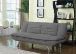 Contemporary Gray Pillow Top Sofa Futon