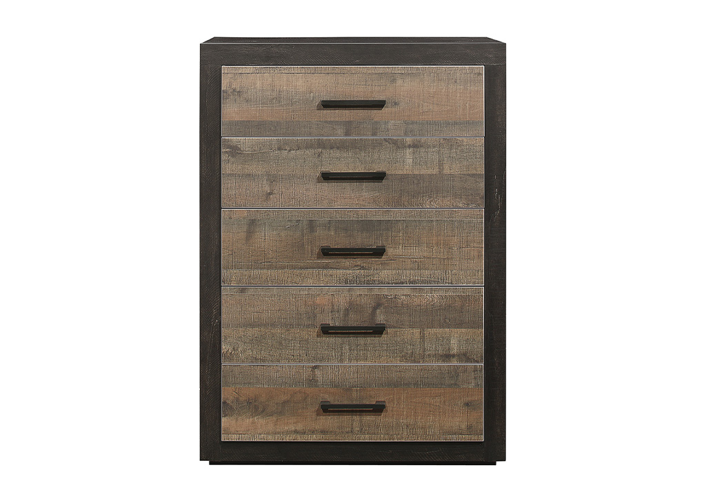 Contemporary Two-Toned Rustic Chest of Drawers