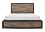 Contemporary Two-Toned Rustic Queen Bed Frame
