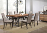 Contemporary Walnut Drop Leaf Dining Table
