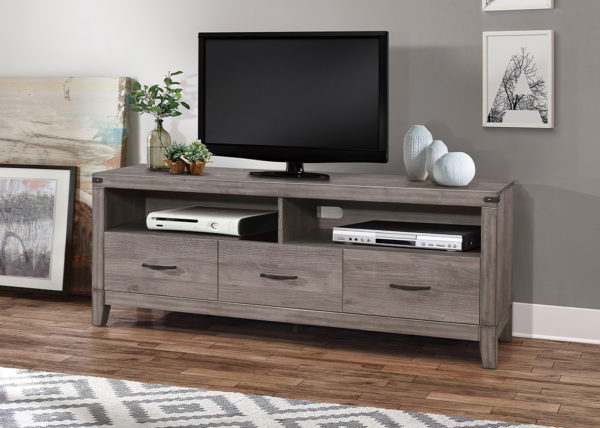 Contemporary Weathered Gray TV Stand