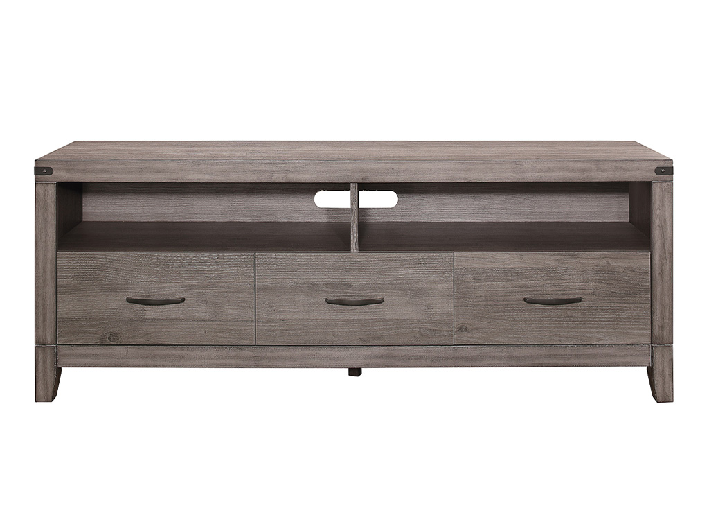 Contemporary Weathered Gray TV Stand
