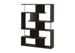 Geometric 5-Tier Bookcase - Black