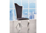 Glam Black & Chrome Dining Chair Set