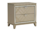 Glam Geometric Champagne Nightstand