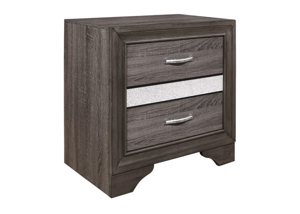 Glam Gray Nightstand