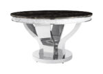 Glam Round Marble-Like Dining Table