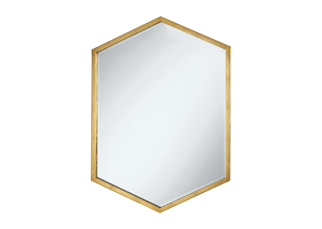 Gold Hexagon Wall Mirror