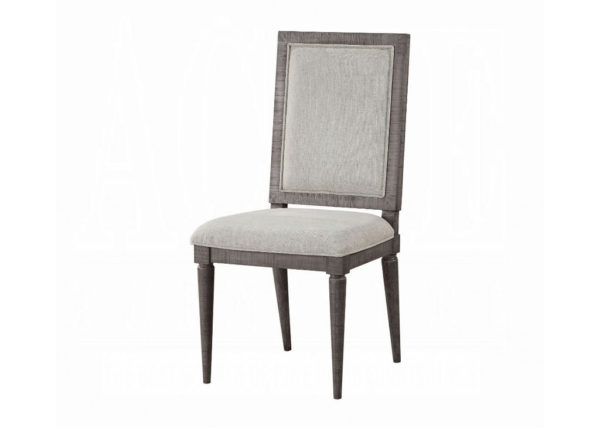 Gray Transitional Carved Dining Chair Set
