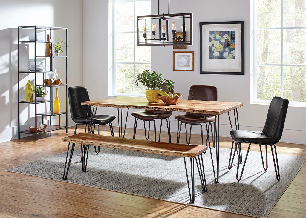 Industrial-Inspired Dining Table w/ Hairpin Legs