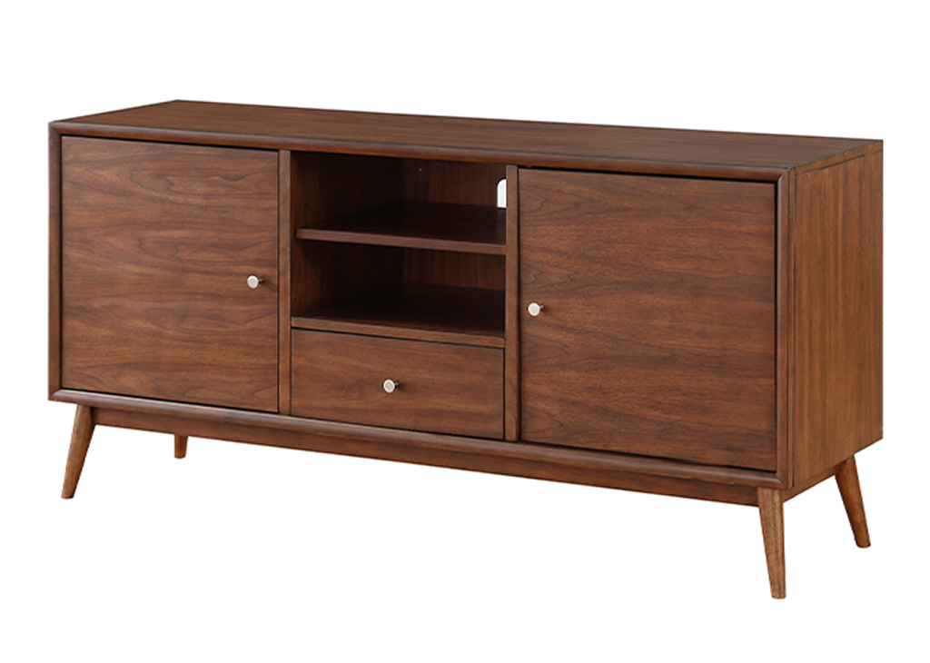 Mid-Century Inspired Walnut TV Stand