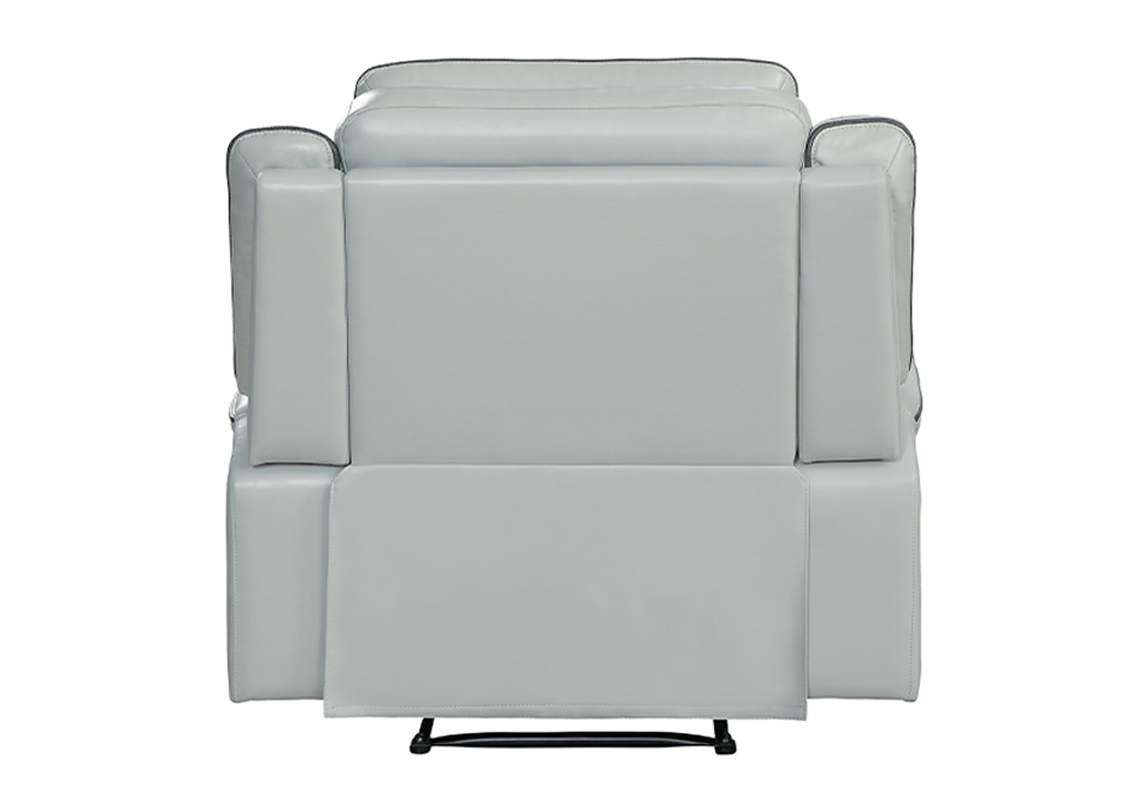 Modern Faux Leather Recliner - Light Gray