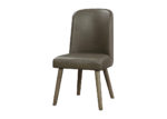 Modern Gray Faux Leather Dining Chair Set