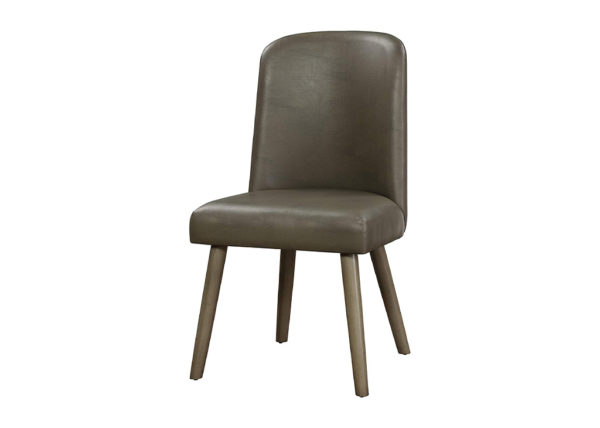 Modern Gray Faux Leather Dining Chair Set