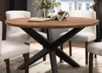 Modern Two-Toned Round Dining Table