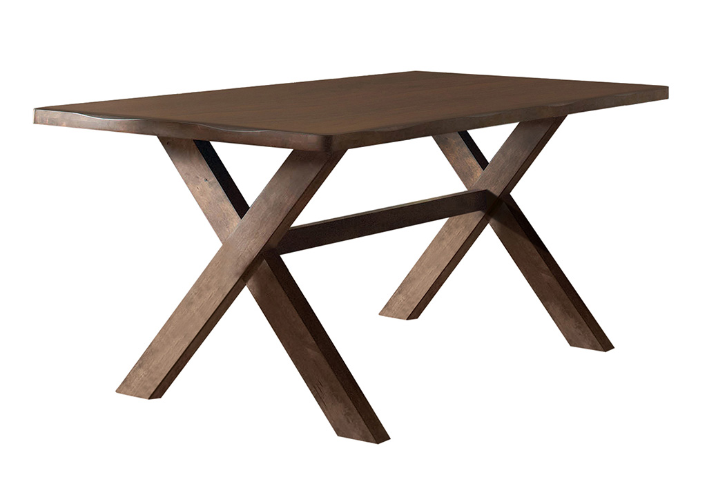 Nutmeg X-Shaped Trestle Dining Table