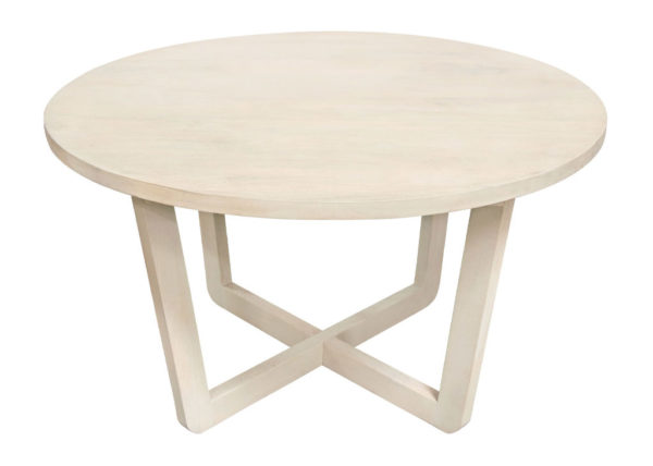Round Natural Solid Mango Wood Dining Table
