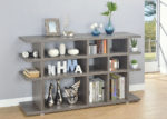 Rustic Horizontal-Styled Bookcase - Gray