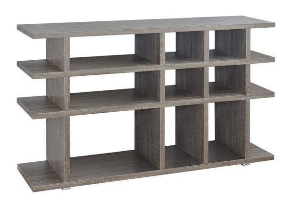 Rustic Horizontal-Styled Bookcase - Gray