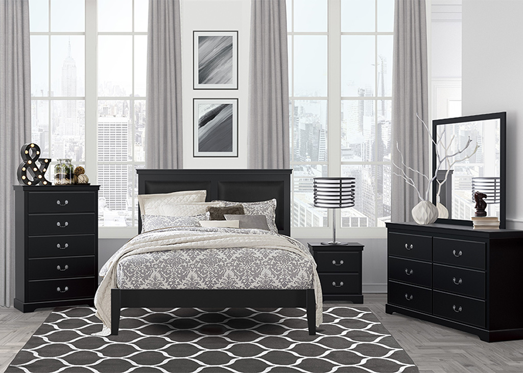 Simple Transitional Style Chest of Drawers - Black