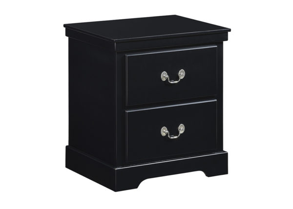 Simple Transitional Style Nightstand in Black