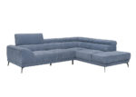 Sleek Contemporary Sectional w/ Right Chaise - Blue