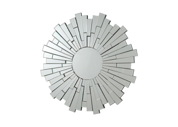 Sun-Shaped Circular Wall Mirror