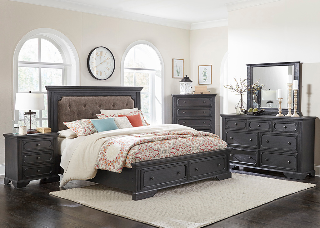 Transitional Charcoal Dresser