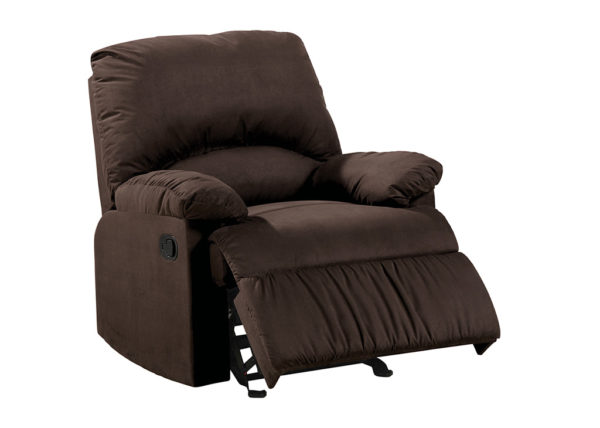 Transitional Chocolate Glider Recliner