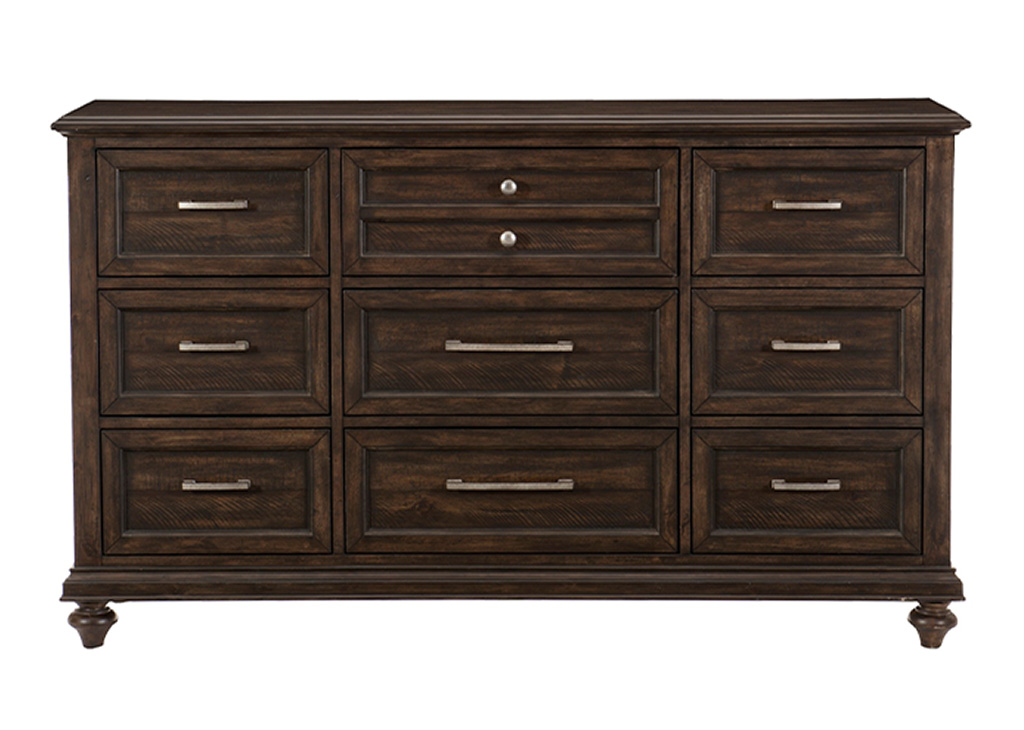 Transitional Dark Brown Dresser