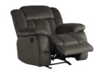Transitional Glider Recliner in Chocolate