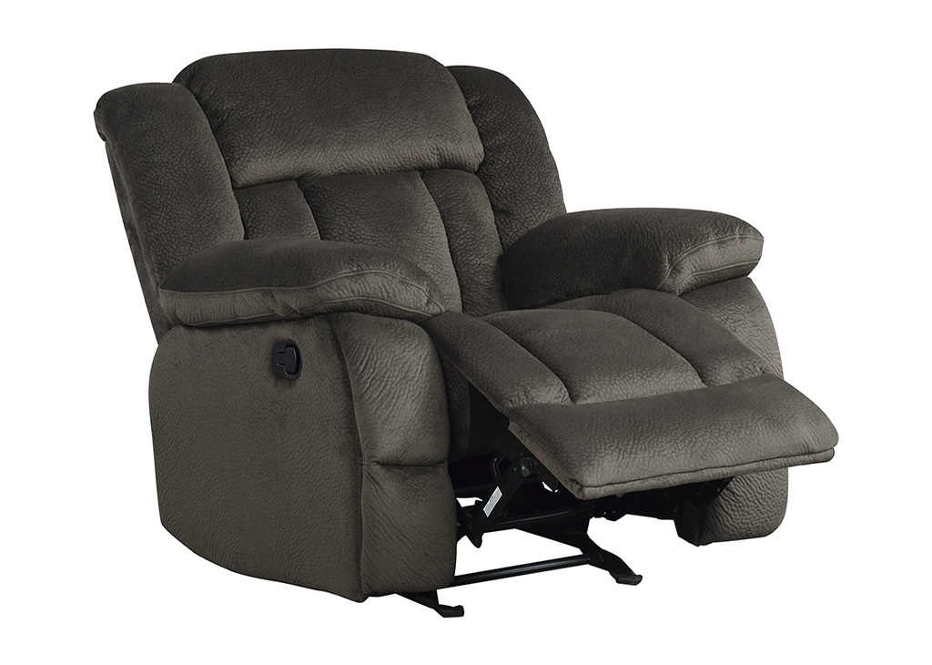 Transitional Glider Recliner in Chocolate